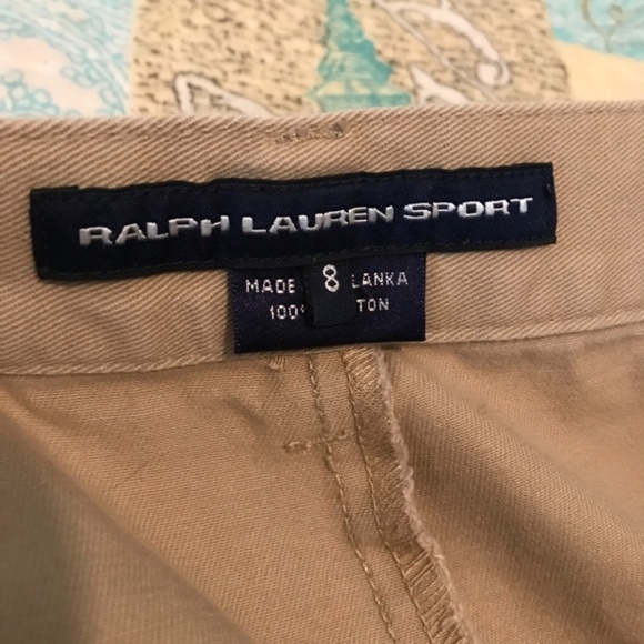Ralph Lauren Sport Khaki High Waisted Shorts with Pockets Size 8 - Picture 6 of 8